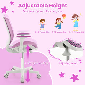 Kids Swivel Mesh Children Computer Chair with Adjustable Height