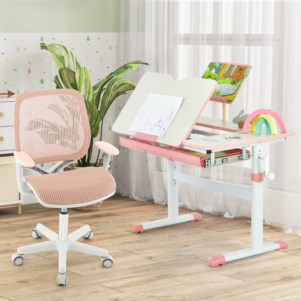 Kids Swivel Mesh Children Computer Chair with Adjustable Height