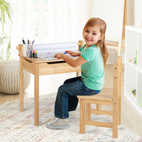 Toddler Activity Table with Chair and Paper Roll Holder