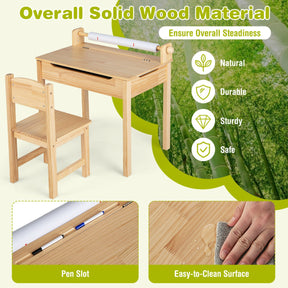 Toddler Activity Table with Chair and Paper Roll Holder