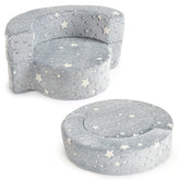 2-in-1 Toddler Chair Glow in the Dark Kids Couch with Removable and Washable Cover