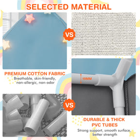 Kids Playhouse Tent with Washable Mat for Boys & Girls