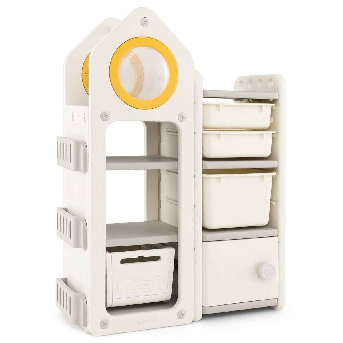 Kids Toy Storage Organizer with Mobile Trolley for Playroom