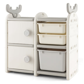 Kids Toy Storage Organizer with Antler Top for Playroom