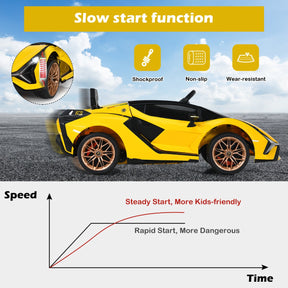 Electric Toy Car with Remote Control & LED Lights for Kids