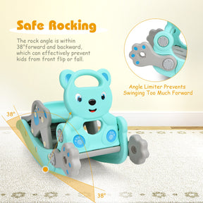 4-in-1 Rocking Horse and Slide Set for Kids