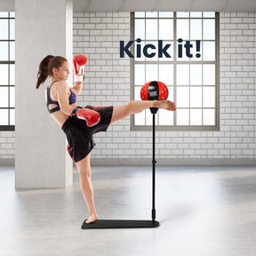 85.09cm-130.81cm Height Adjustable Punching Ball Set with Boxing Gloves & Air Pump