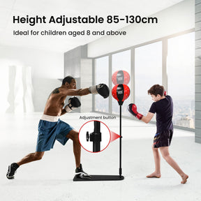 85.09cm-130.81cm Height Adjustable Punching Ball Set with Boxing Gloves & Air Pump