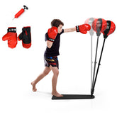 85.09cm-130.81cm Height Adjustable Punching Ball Set with Boxing Gloves & Air Pump