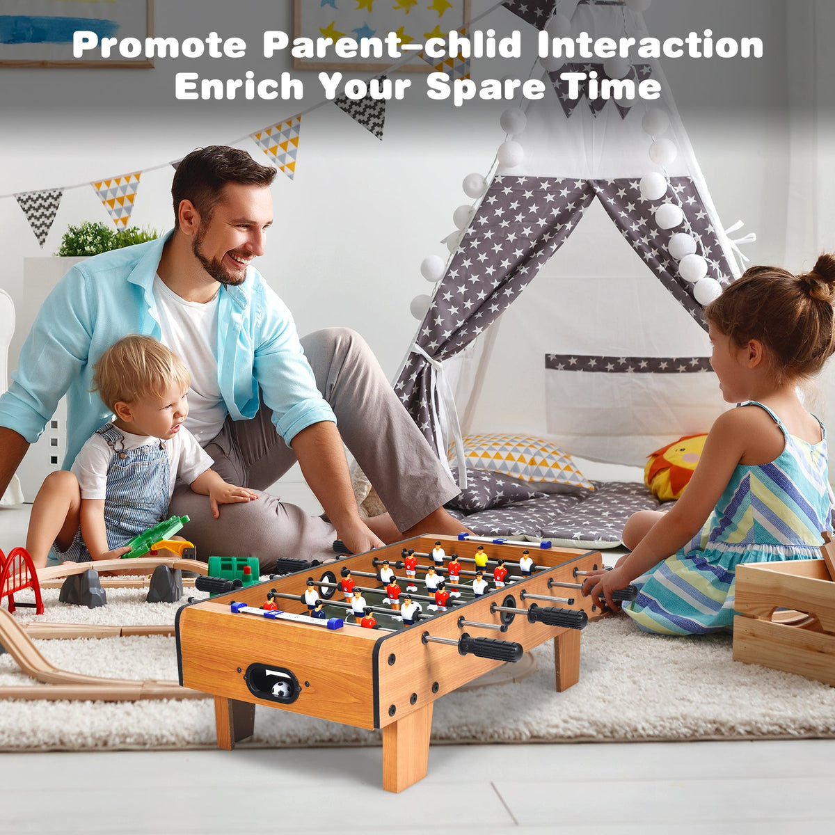 Giantex Folding Soccer Table Football Foosball Game Set Home Party Gift Kids Adults