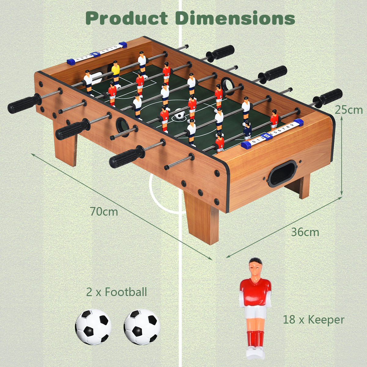 Giantex Folding Soccer Table Football Foosball Game Set Home Party Gift Kids Adults
