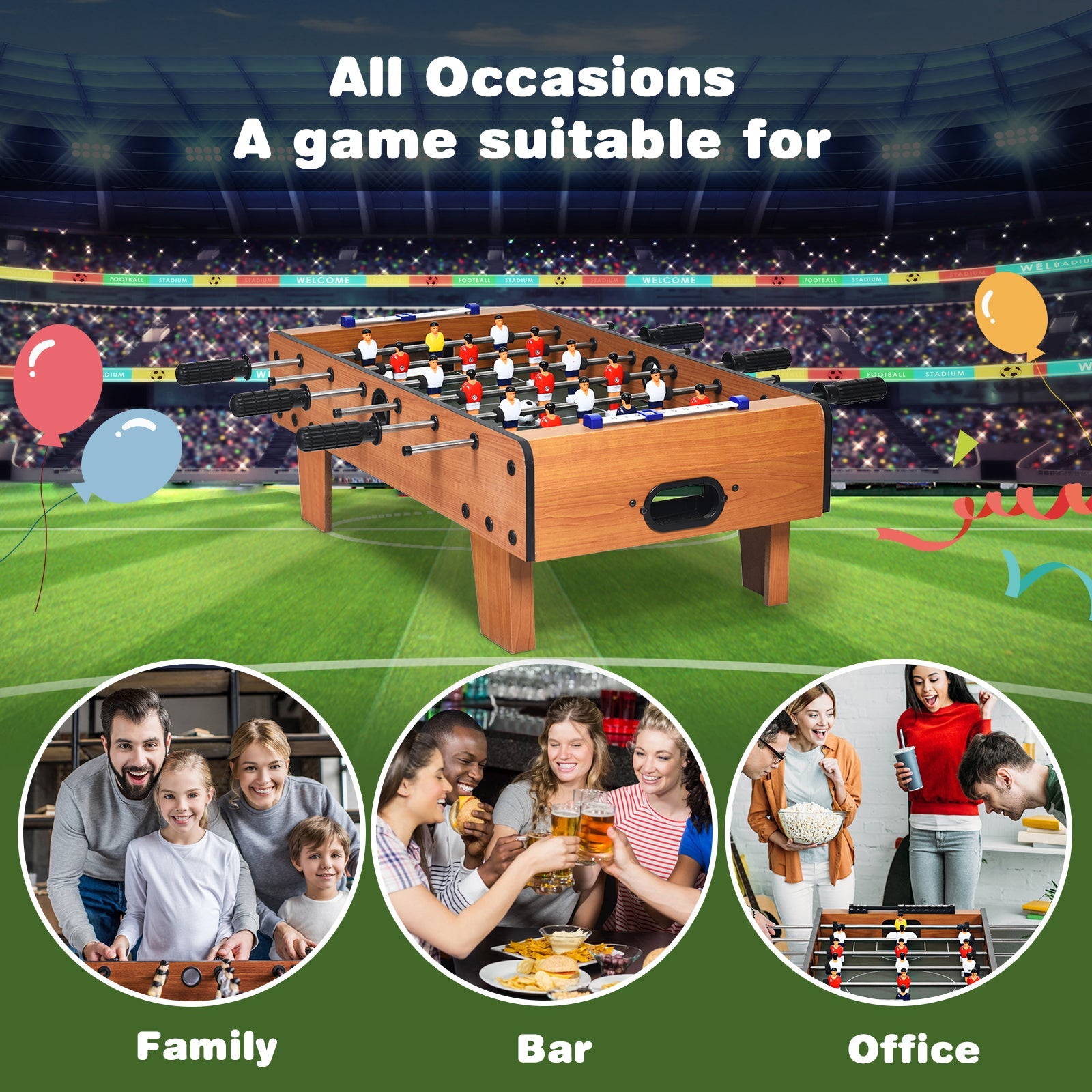 Giantex Folding Soccer Table Football Foosball Game Set Home Party Gift Kids Adults