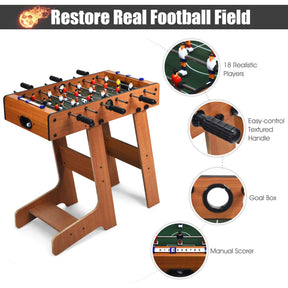 Tabletop Foosball Table with 2 Balls & Score Keeper for Game Room Pub