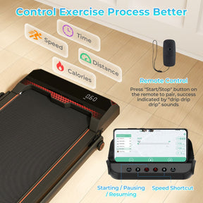 3-in-1 Under Desk Walking Running Machine Treadmill with LED Display