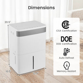 96 Pints Dehumidifier with 24H Timer and 3-Color Indicator
