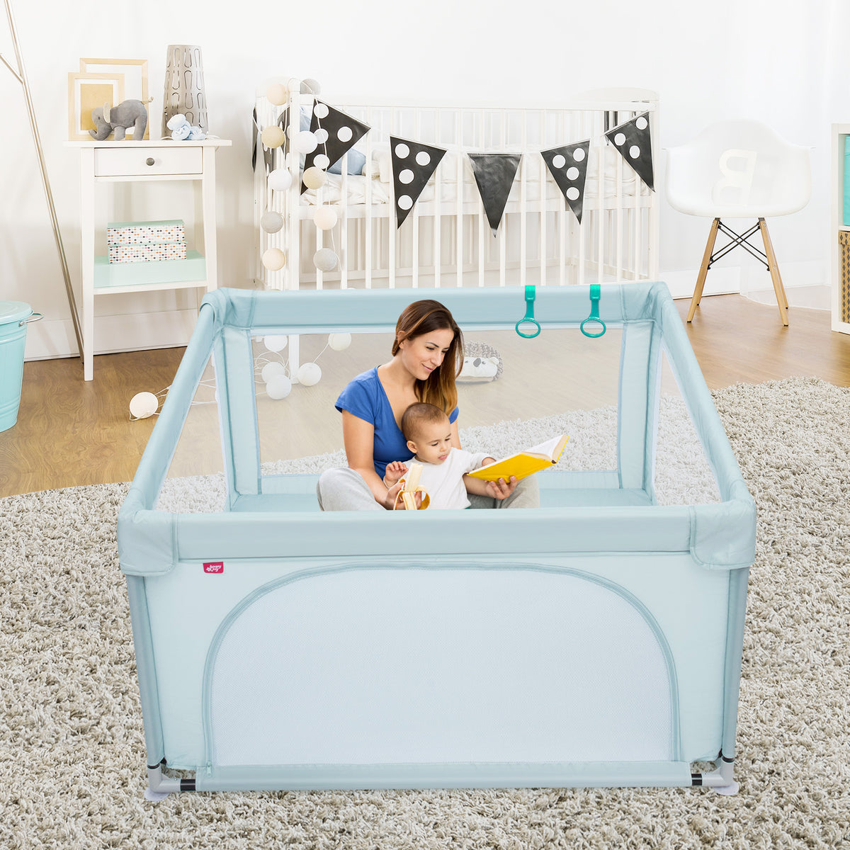 122.5 x 122 x 68 cm Baby Playpen Safety Activity Fence with 50 Ocean Balls