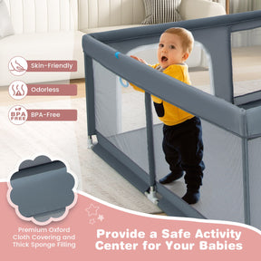 200 x 180 x 68 cm Baby Safety Playard with Soft Breathable Mesh