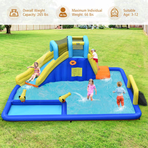 Inflatable Water Jumping House with Water Sprayers & Blower
