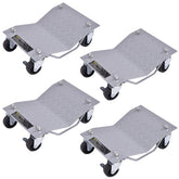 2720 KG Capacity Wheel Dolly Set of 4 with Lockable Casters and Handle