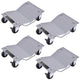 2720 KG Capacity Wheel Dolly Set of 4 with Lockable Casters and Handle