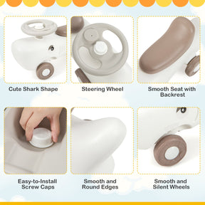 3-in-1 Convertible Kids Rocking Horse & Sliding Car