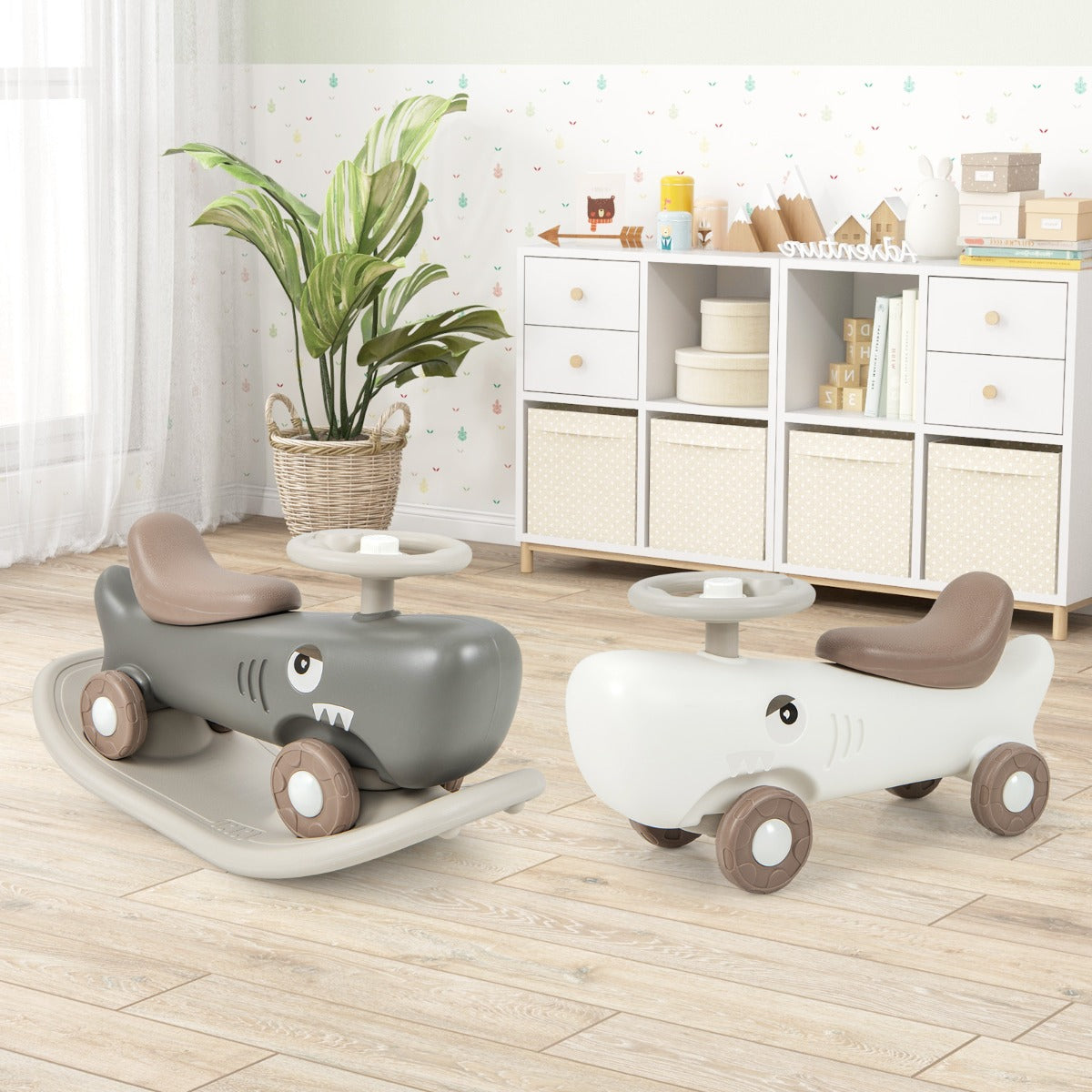 3-in-1 Convertible Kids Rocking Horse & Sliding Car