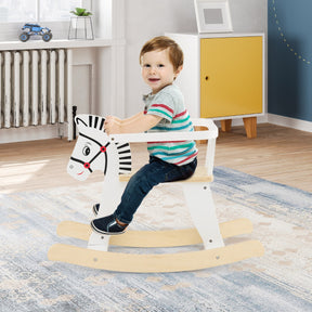 Wooden Rocking Horse with Detachable Fences