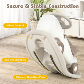 3-in-1 Convertible Kids Rocking Horse & Sliding Car