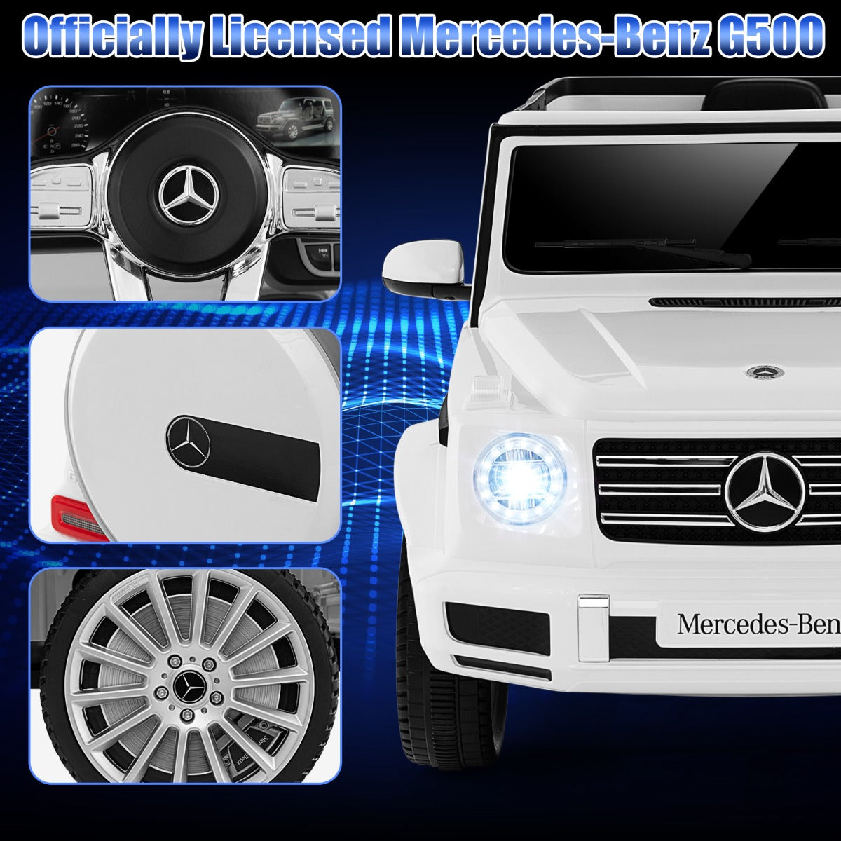 Licensed Mercedes-Benz G500 Kids Ride-on Car with Remote