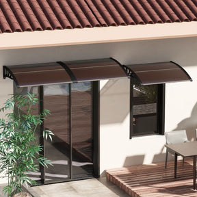 122 x 99 cm Window Door Awning Canopy with Sun Rain Snow Protection