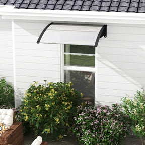 122 x 99 cm Window Door Awning Canopy with Sun Rain Snow Protection
