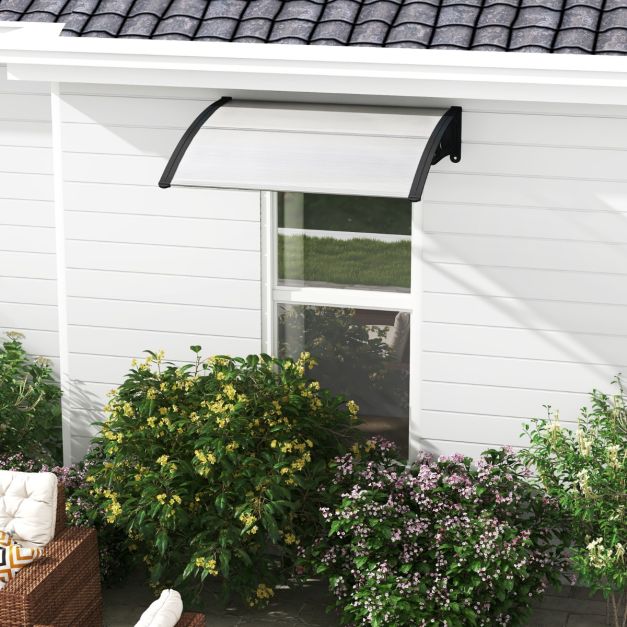 122 x 99 cm Window Door Awning Canopy with Sun Rain Snow Protection