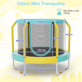 Recreational Trampoline with Heavy-duty Metal Frame for Kids