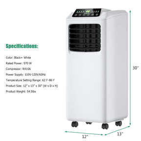 8000 BTU Portable Air Conditioner for Home and Office
