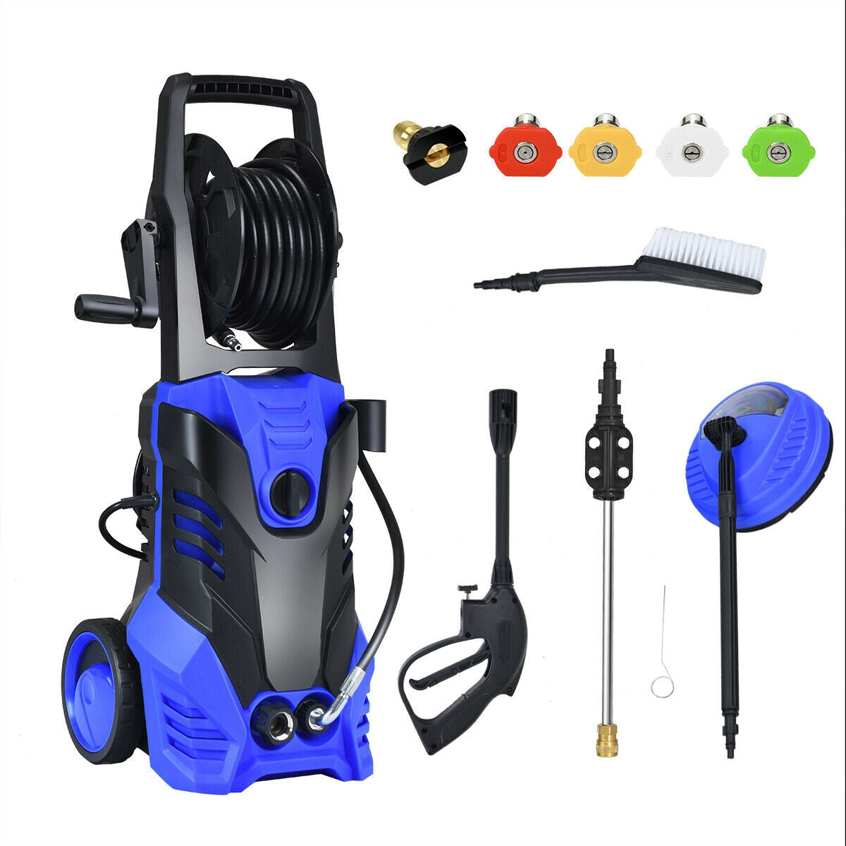 Hikidspace 3000PSI Electric Portable High Power Washer with 5 Nozzles