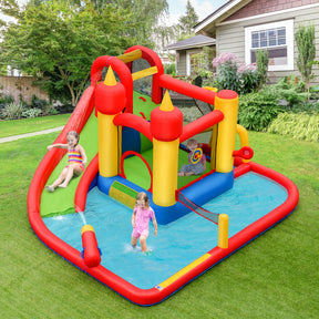 Inflatable Blow Up Water Slide Bounce House with 740W Blower
