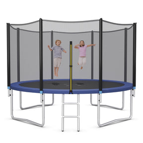 8/10/12/14/15/16 Feet Outdoor Trampoline Bounce Combo with Safety Closure Net Ladder