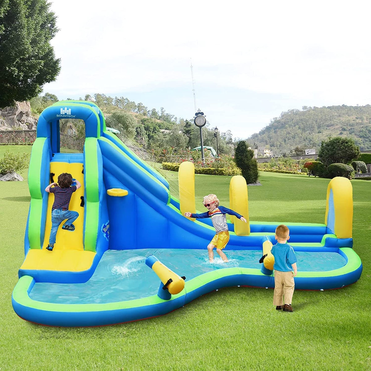 Multifunctional Inflatable Water Slide Bounce with Blower