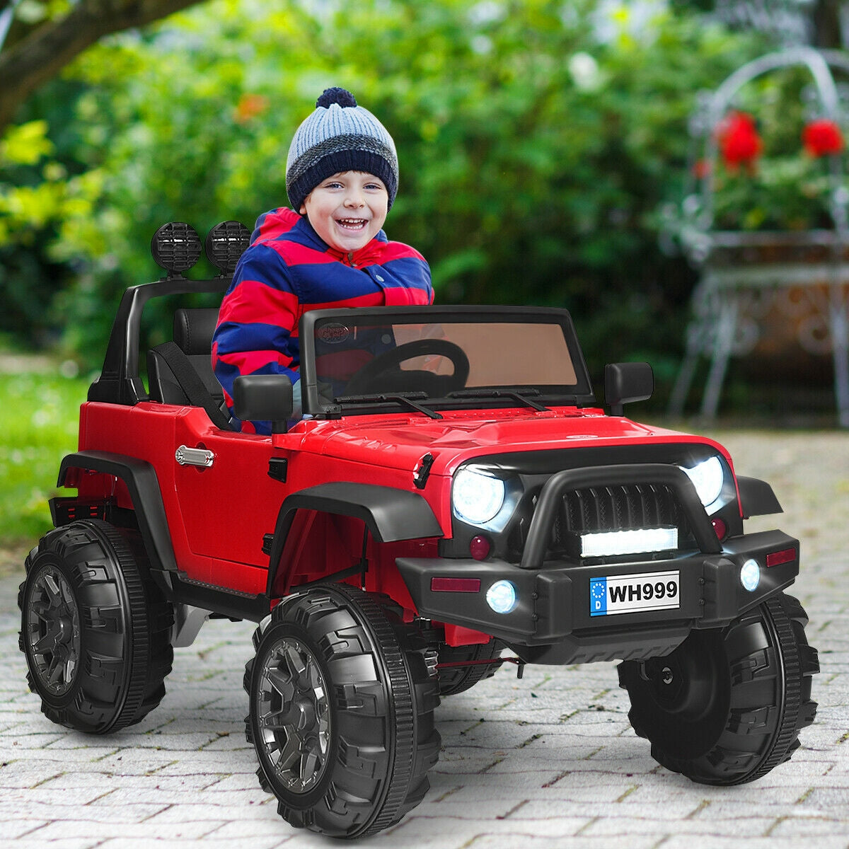 12V Kids Ride-On Truck with Remote Control and Safety Belt