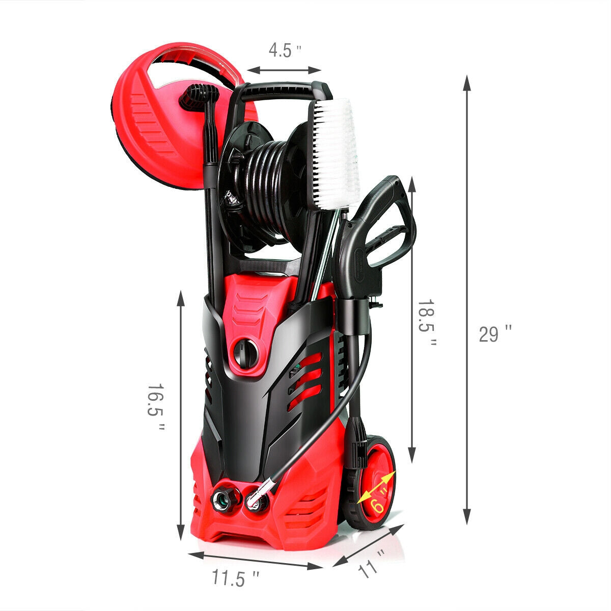 3000PSI Electric Portable High Power Washer Pressure for Car Patio Garden Cleaning