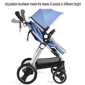 2-in-1 Convertible Bassinet Baby Stroller with Lockable Wheels