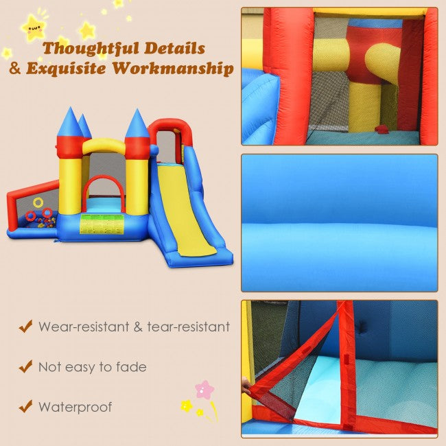 Inflatable Bounce House with Balls and 780W Blower for Kids