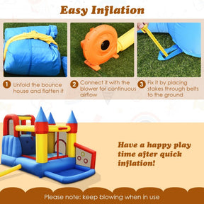 Inflatable Bounce House with Balls and 780W Blower for Kids