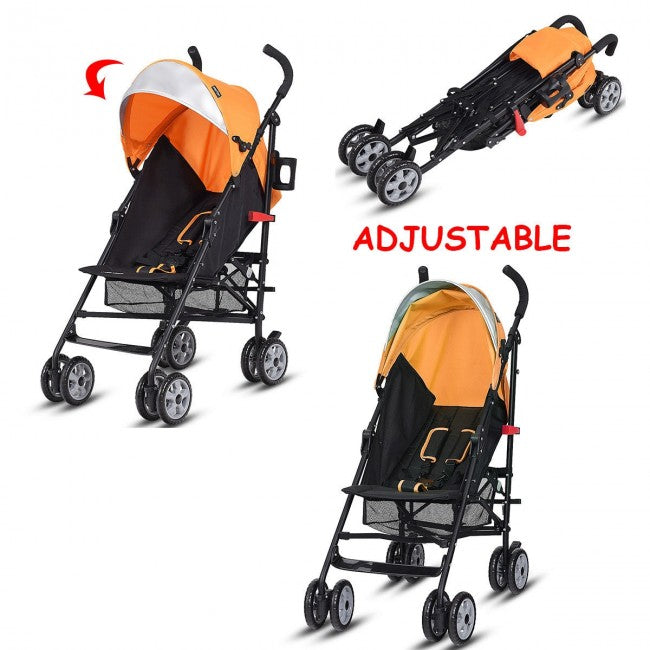 Folding Lightweight Baby Toddler Travel Stroller with Adjustable Canopy