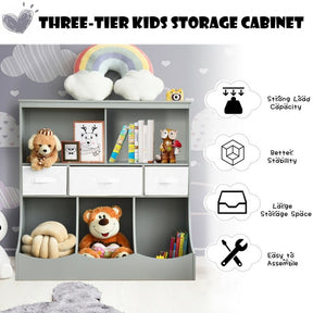Hikidspace 3-Detachable Drawers Kid Toys Storage Organizer Unit