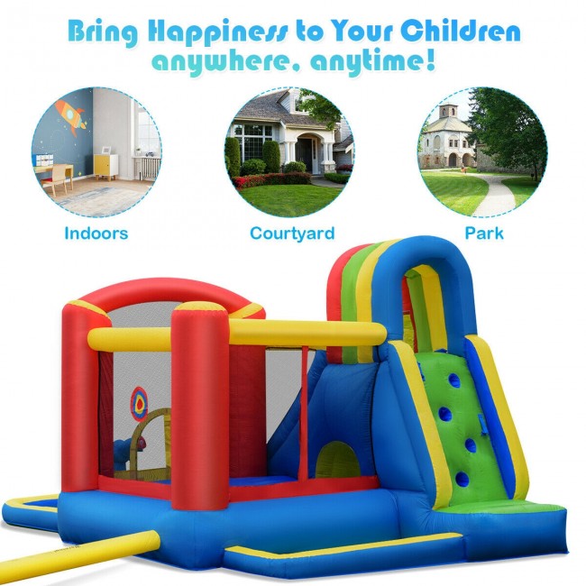 Inflatable Water Slide Bounce House Castle with Blower for Kids