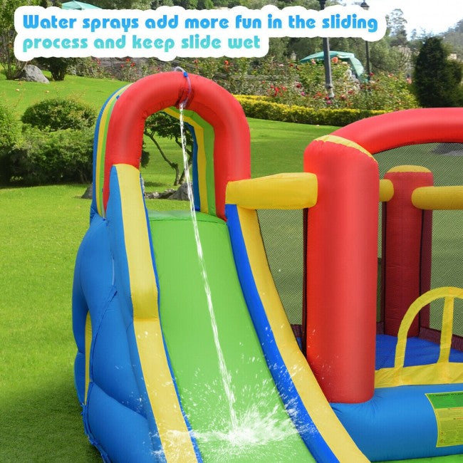 Inflatable Water Slide Bounce House Castle with Blower for Kids