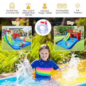Inflatable Water Slide Kids with Ocean Balls and with 780W Blower