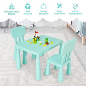 3 Pieces Multifunction Kids Activity Table and Chair Set