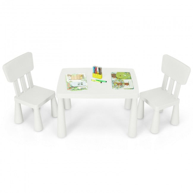 3 Pieces Multifunction Kids Activity Table and Chair Set
